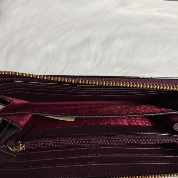 Kate spade Kirk park saffiano wallet mahogany bow - Picture 7 of 8